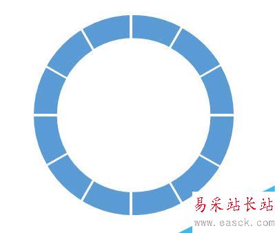如何用PPT繪制設計一個分割型環形圖？