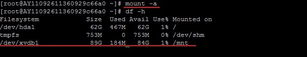 Linux系統掛載數據盤