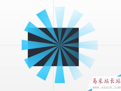 如何在ppt中快速繪制出放射型背景效果