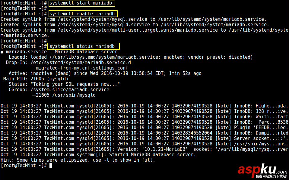 centos7安裝mariadb10,centos7安裝mariadb,centos,mariadb,配置