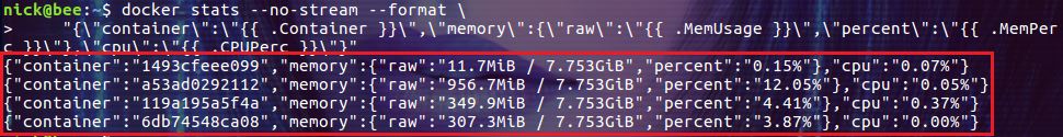 docker,查看容器資源,容器資源