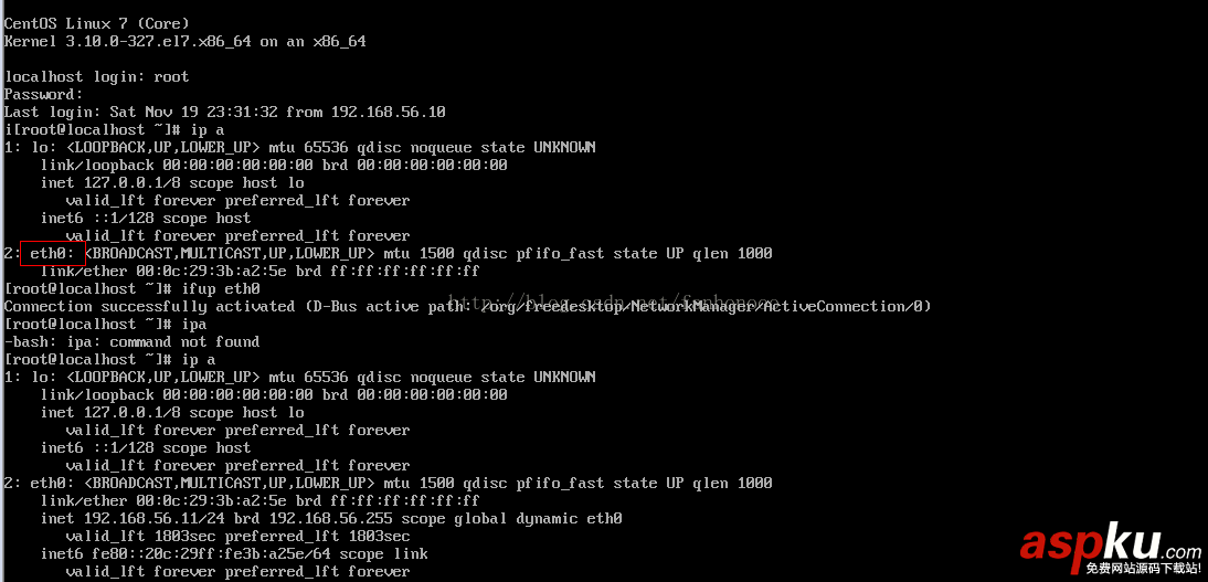 centos7,更改網卡名稱,centos,Eth0