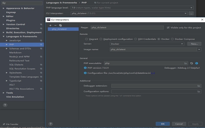 phpstorm,docker,腳本,debug