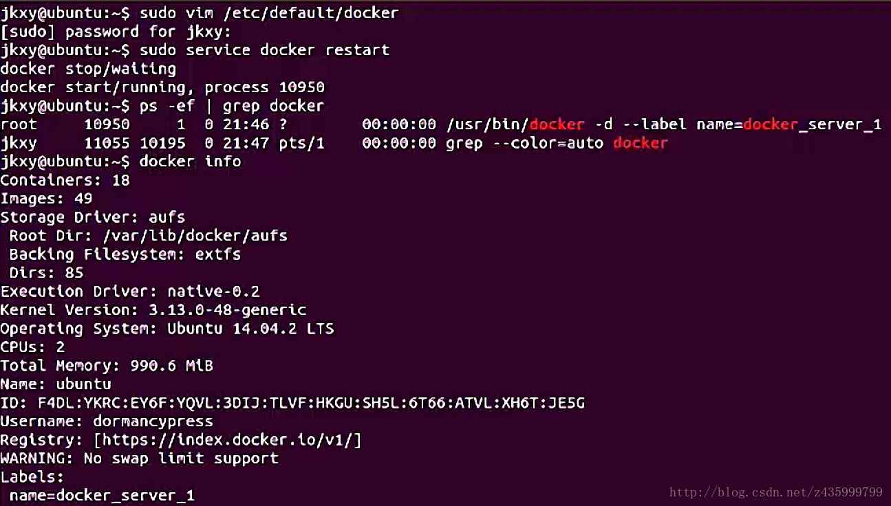 docker,守護進程