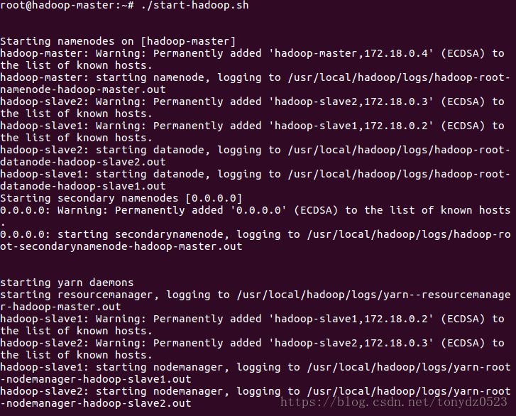 ubuntu,docker,Hadoop,集群環境