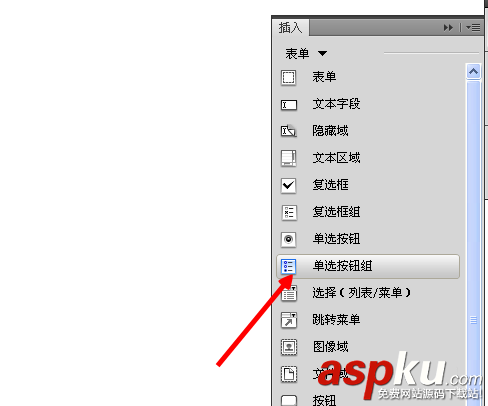 Dreamweaver,單選按鈕