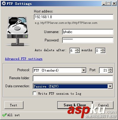 SQLBackupAndFTP,數據庫自動備份
