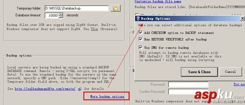 SQLBackupAndFTP,數據庫自動備份