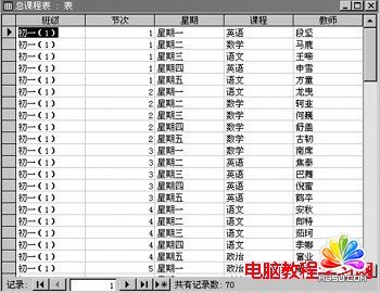  用Access實現學校課程表的科學管理 - 溫馨家園 - 溫馨家園