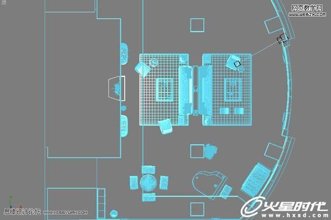 3DMAX實例教程:具有晚間氛圍的現代風格的客廳_網頁教學網