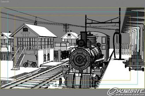 3ds max制作火車站場景教程