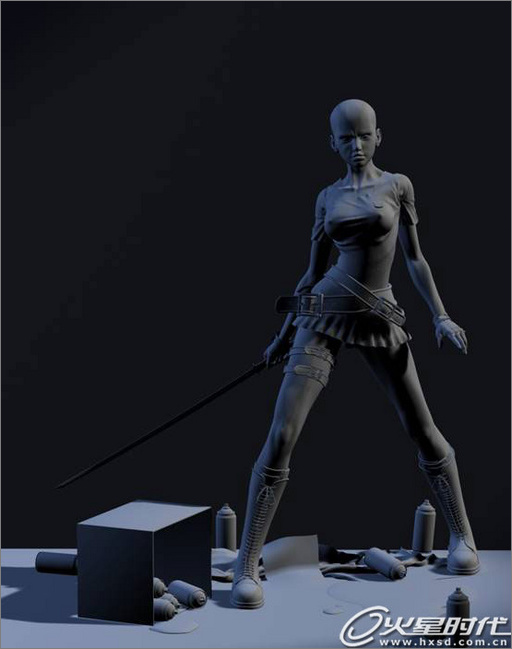3dsmax打造涂鴉守護者場景
