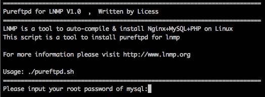 lnmp安裝pureftpd服務器