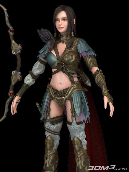 3ds max教程:網游世界的美女弓箭手
