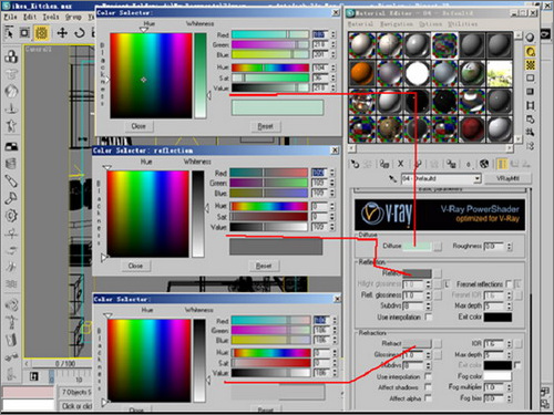 3dsmax9教程：調整廚房場景布光