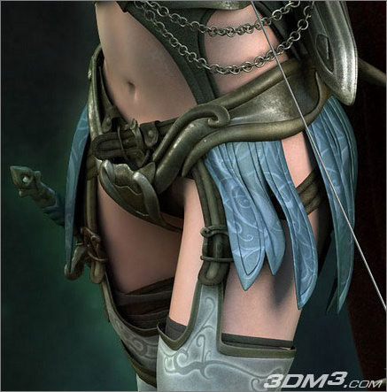 3ds max教程:網游世界的美女弓箭手