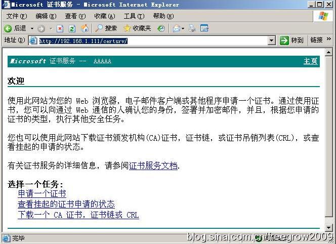 Windows server 2003證書服務器配置