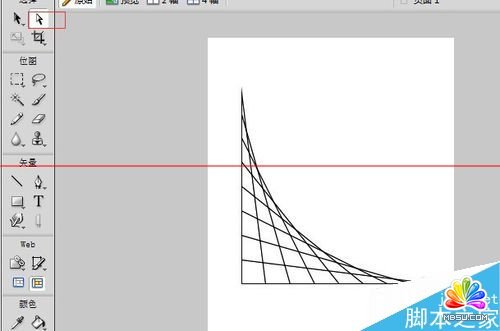 Fireworks CS5怎么制作3D網格線？