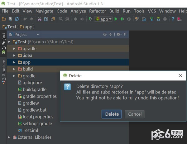 android studio怎么刪除項目