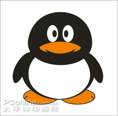 coreldraw繪制可愛的情侶qq企鵝