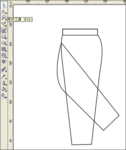 coreldraw 12六步輕松打造休閑褲