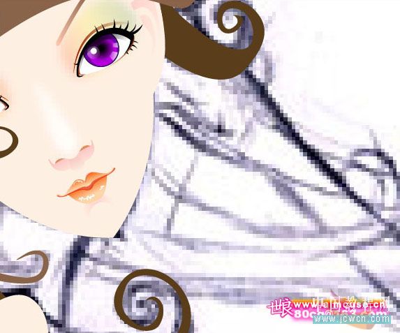 illustrator鼠繪教程：打造唯美插畫《花季的天使》_jcwcn.com