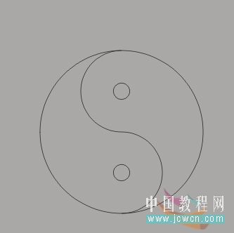 coreldraw實例教程：簡單幾步打造太極圖形_中國教程網