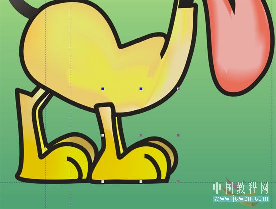 coreldraw鼠繪教程：繪制可愛卡通小狗“錢錢”_jcwcn.com