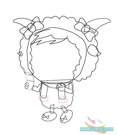illustrator鼠繪教程：畫一只漂亮可愛的美羊羊_網頁設計