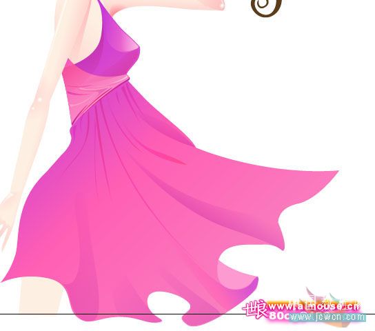 illustrator鼠繪教程：打造唯美插畫《花季的天使》_jcwcn.com