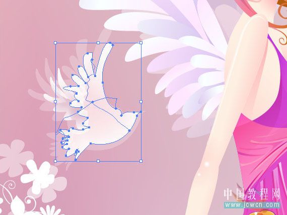 illustrator鼠繪教程：打造唯美插畫《花季的天使》_jcwcn.com