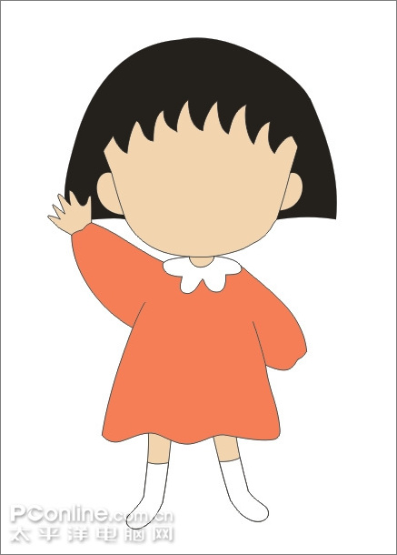 coreldraw繪制兒童節插畫櫻桃小丸子