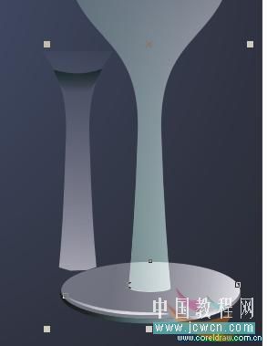 coreldraw x4鼠繪教程：繪制一只逼真的玻璃杯_中國教程網