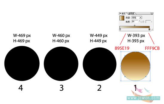 illustrator鼠繪教程：簡單繪制金色指南針_網頁設計