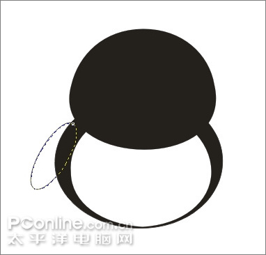 coreldraw繪制可愛的情侶qq企鵝