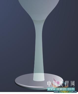 coreldraw x4鼠繪教程：繪制一只逼真的玻璃杯_中國教程網
