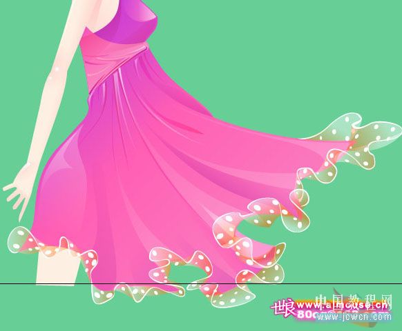 illustrator鼠繪教程：打造唯美插畫《花季的天使》_jcwcn.com