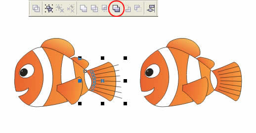 coreldraw繪制海底總動員小魚nemo