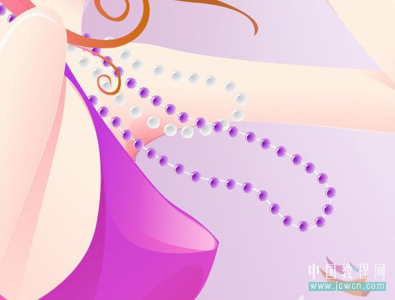 illustrator鼠繪教程：打造唯美插畫《花季的天使》_jcwcn.com