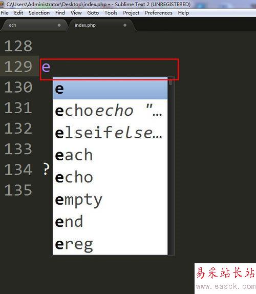 sublime text如何設置自動補全?
