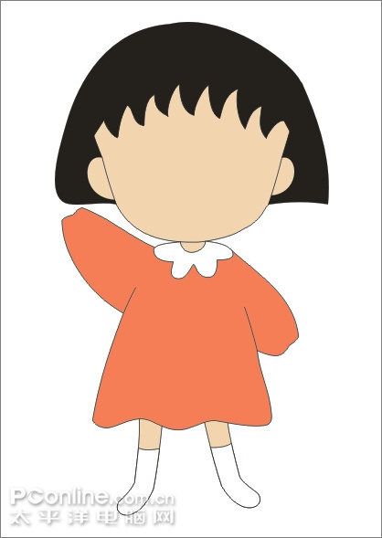 coreldraw繪制兒童節插畫櫻桃小丸子