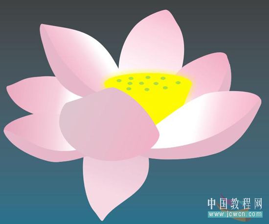 coreldraw鼠繪教程：繪制漂亮的卡通風格荷花_中國教程網