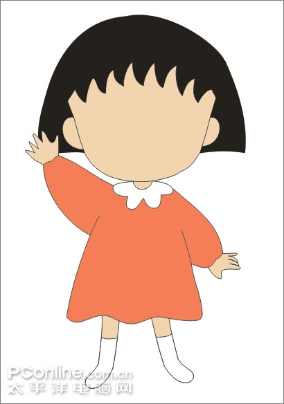 coreldraw繪制兒童節插畫櫻桃小丸子