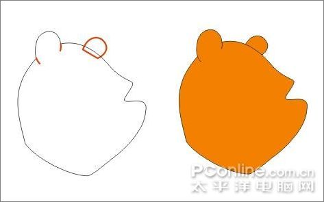 coreldraw繪制可愛的小熊維尼教程