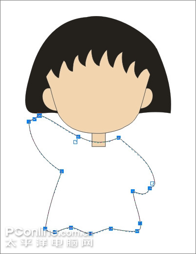 coreldraw繪制兒童節插畫櫻桃小丸子