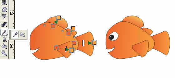 coreldraw繪制海底總動員小魚nemo