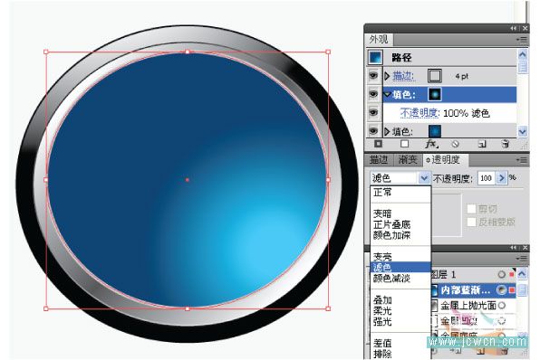 illustrator實例教程：打造漂亮的水晶按鈕圖標_網頁設計