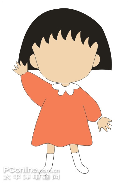 coreldraw繪制兒童節插畫櫻桃小丸子