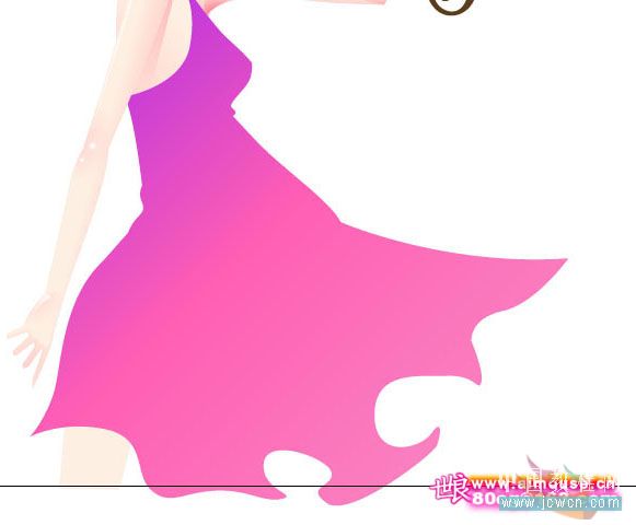 illustrator鼠繪教程：打造唯美插畫《花季的天使》_jcwcn.com