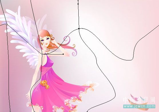 illustrator鼠繪教程：打造唯美插畫《花季的天使》_jcwcn.com